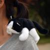 L18Cm Cute Kitten Plush Toy Yellow Male Kitten Shoulder-Resting Style Birthday Gift