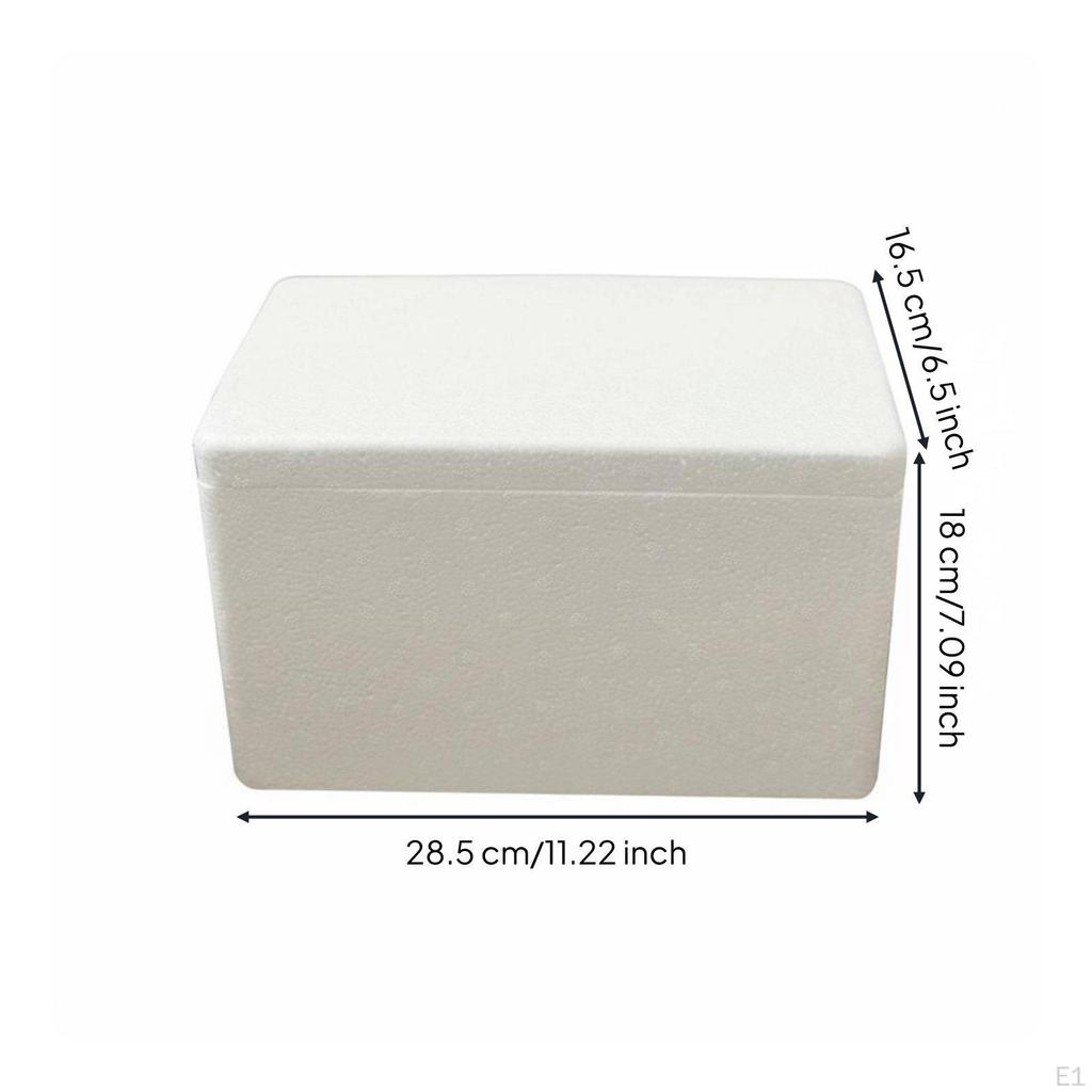 Caja de Espuma Aislante, Contenedor Engrosado, Almacenamiento en Frío, Entrega Rápida, Poliestireno