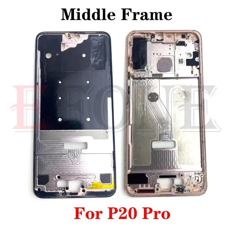 OG For Huawei P20 P30 P40 P50 P50E P60 P70 Pro Plus Ultra Art Middle Frame Housing Front LCD Bezel Cover With Side Button