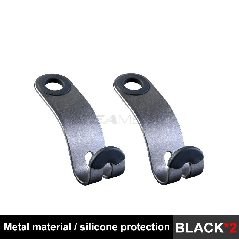 SEAMETAL Car Hook Seat Back Hanging Hooks Universal Auto Headrest Storage Hook For Back Seats Organizer Alloy Hook Accessories