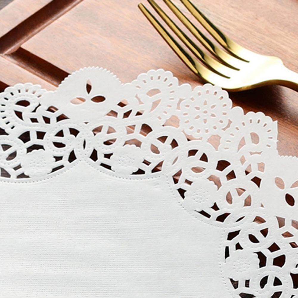 150 PCS Food Grade Wood Pulp Oil Absorbing Paper Disposable Paper Doilies  Home Kitchen Restaurant