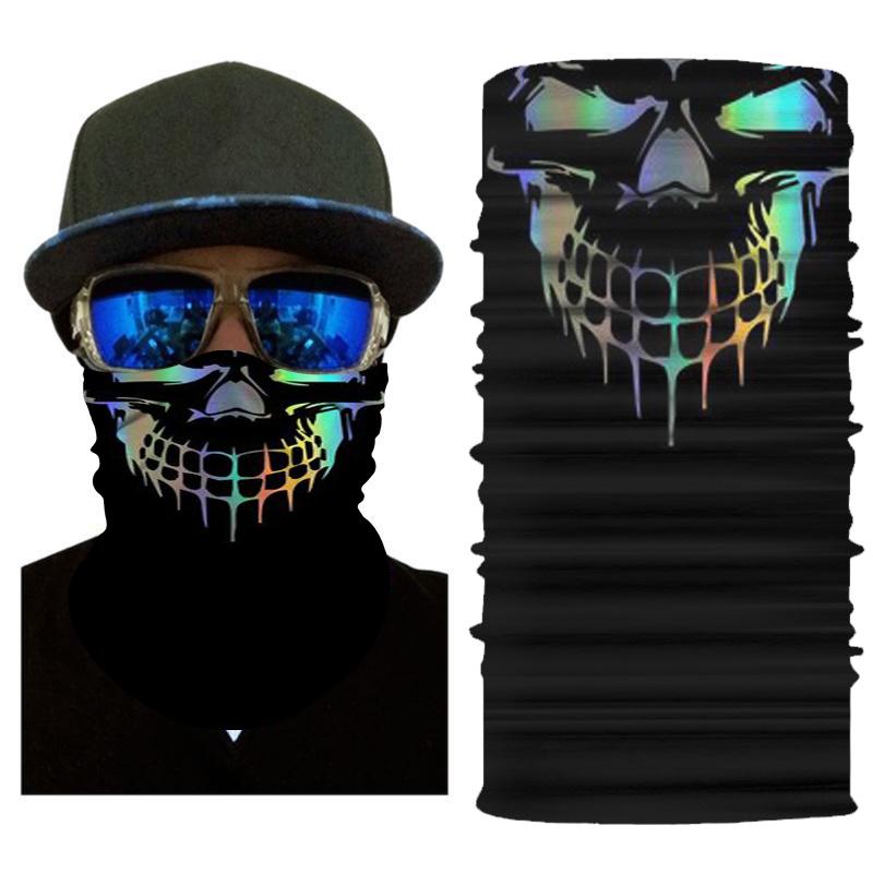 36 stylů multifunkční šátková maska prodyšná poloviční obličejová bezešvá bandana rave maska na obličej