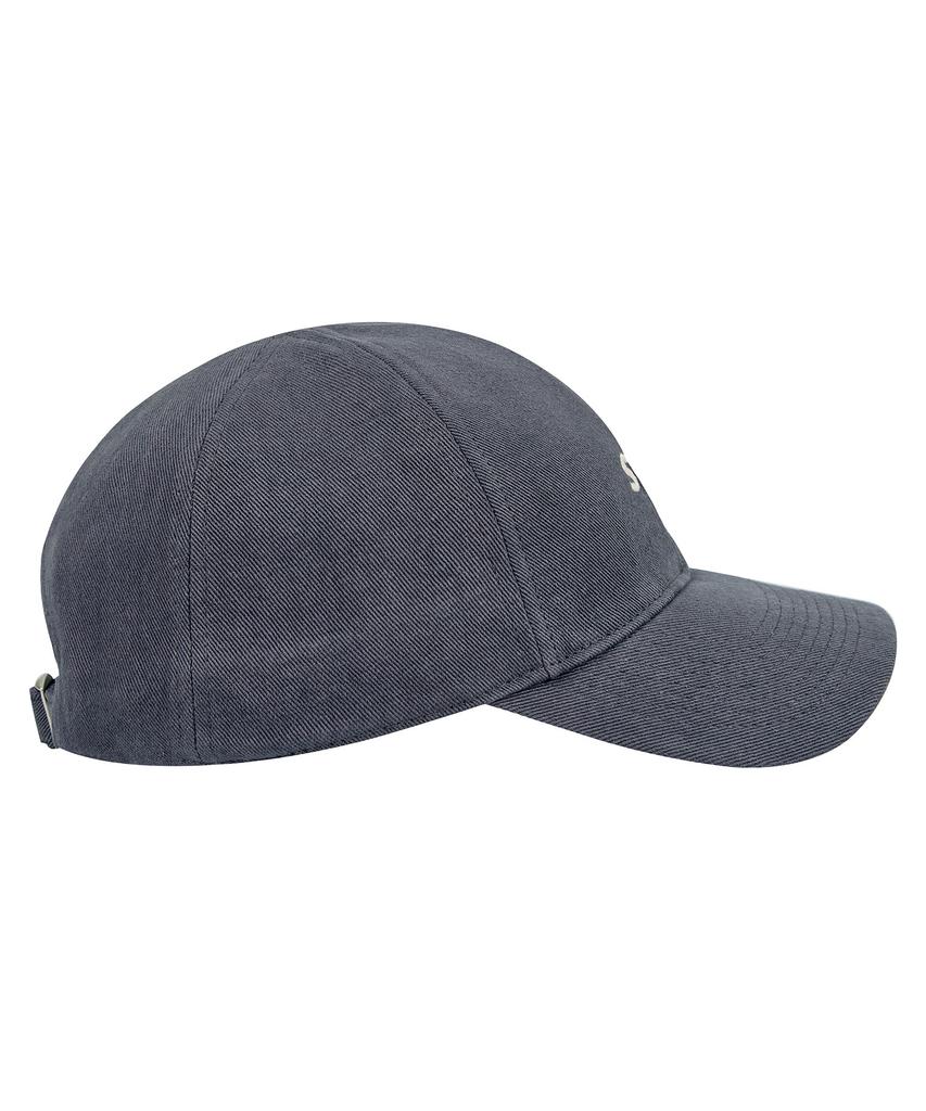 Sebseu Small Logo Twill Brown Ball Cap - Gray
