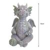 1 Pcs Garden Statue Dragon Meditation Statue Resin Ornament Dinosaur Shape Sculpture Outdoor Yard Decoration Home Decor