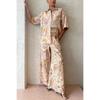 Cross 2026 Spring/Summer Women's Casual Pocket Suit - Two-Piece Set with Loose Five-Sleeve Styling