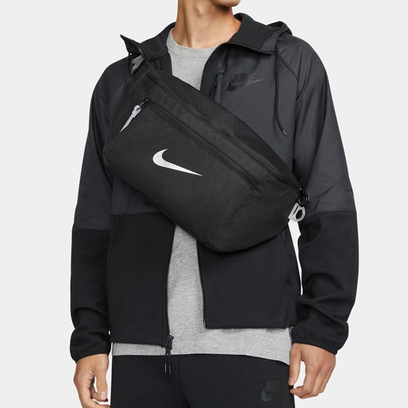 Nike Fabric One Shoulder Crossbody Bag, Sling Bag, Fanny Pack Regular Unisex Black Casual DN8114-010