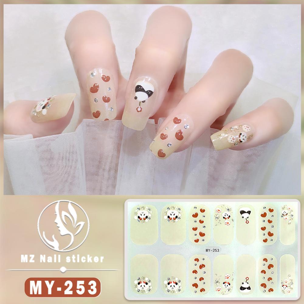 Three-dimensional Waterproof No-bake Gel Nail Polish Film Full Sticker European and American Sexy Nail Film Paper Nail Film Paper