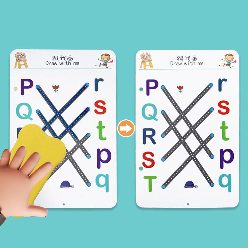 Zabawki Montessori do matematyki Tablet do rysowania z pisakiem Trening kontroli dłoni Gra w dopasowywanie matematyczne Książka Zabawki edukacyjne do nauki Dla dzieci