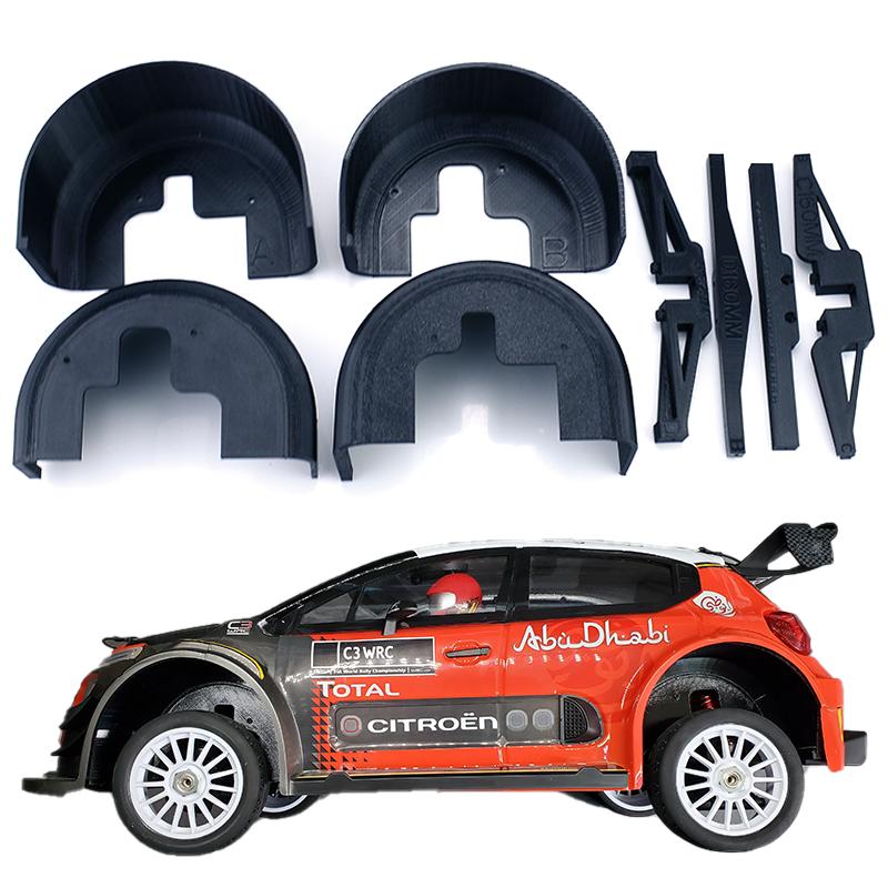 1 Set Fender Lining For Mjx 7303 Hyper Go 1/7 Rc Car C3 Rc Car Off-Road Truck Upgrade Simulation Front Rear Fenders