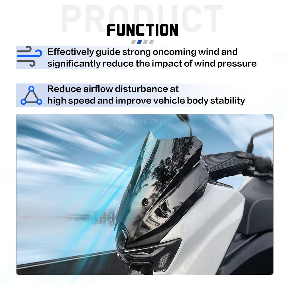 For Yamaha NMAX125 NMAX155 N Max NMax 155 125 Tech MAX 2025+ Front Windshield Shield Deflector Windscreen Fairing Fly Screen