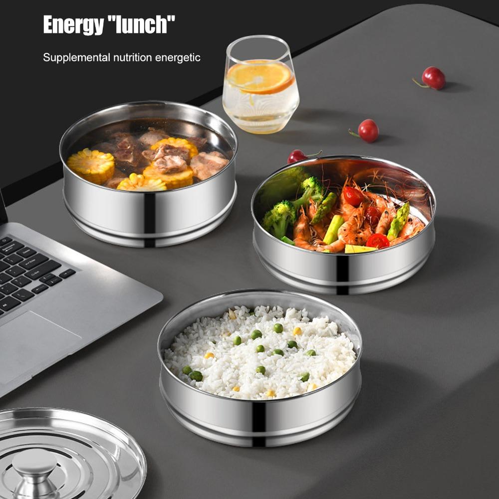 2-Tier Steam Pot 304 Stainless Steel Stackable Steamer Durable Steaming Pot  Pot-in-Pot Cooking