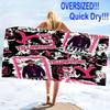 Western Series Yellowstone Print Beach Towel, Large Soft Quick Dry Towel for Beach Camping Swimming