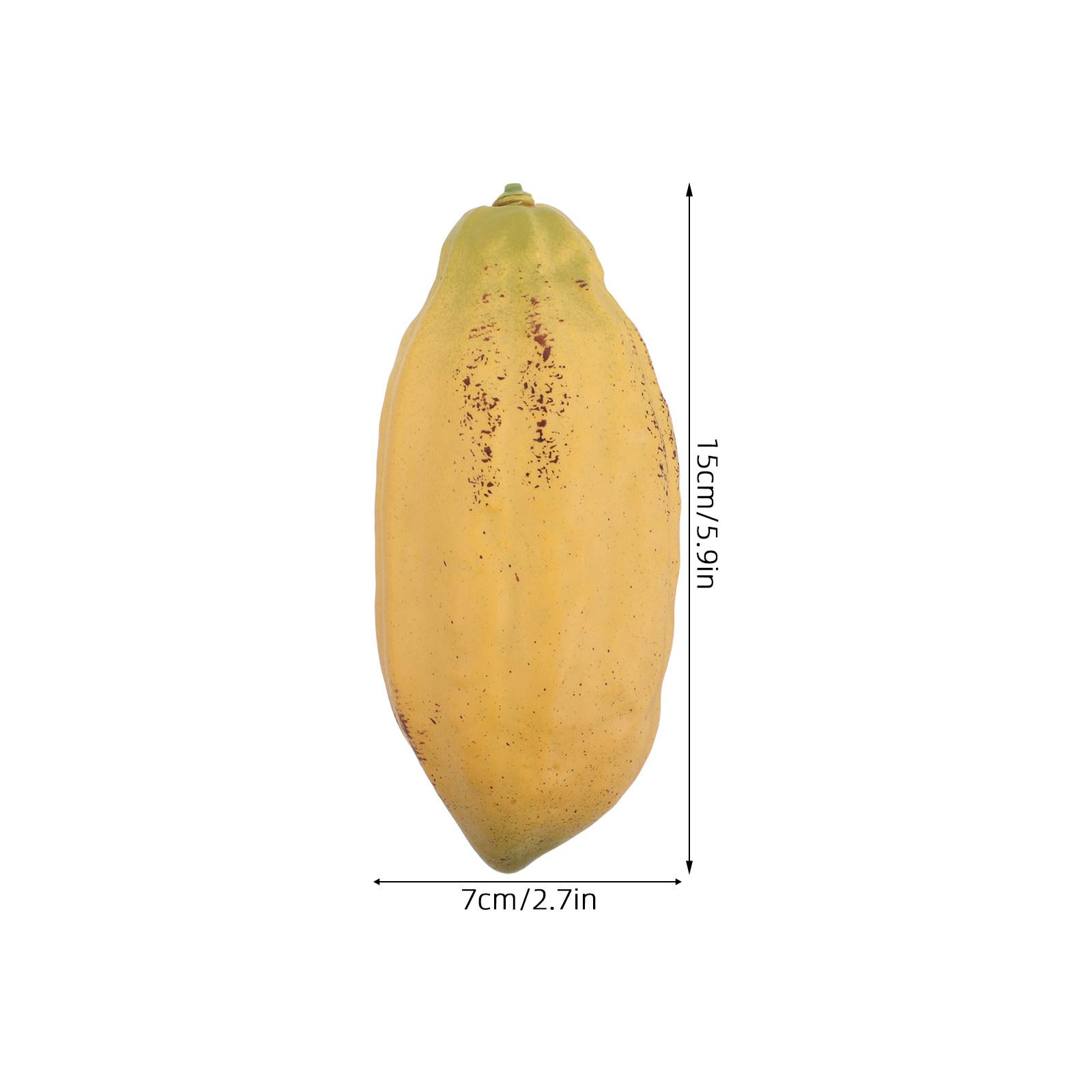 Artificial Cacao Pod Fake Cocoa Fruit Display Prop Cafe Counter Retail Showcase Decorative Natural Texture Cacao Pod Decor (Yellow,15X7X7CM) жёлтый