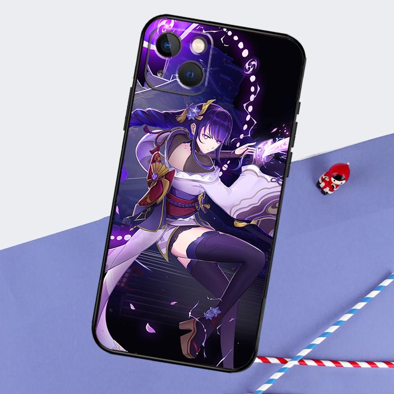 Baal Raiden Shogun Genshin Impact Phone Case For iPhone 16 Pro Max 11 13 14 15 Pro Max 12 Mini XR 16 15 Plus 16e Back Cover