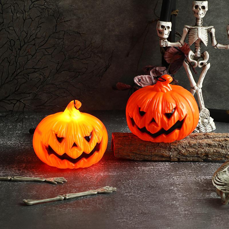 Halloween Pumpkin Figurines, Children's Hand-held Pumpkin Lanterns, Halloween Decorations, Atmosphere Setting, Scene Arrangement, Props