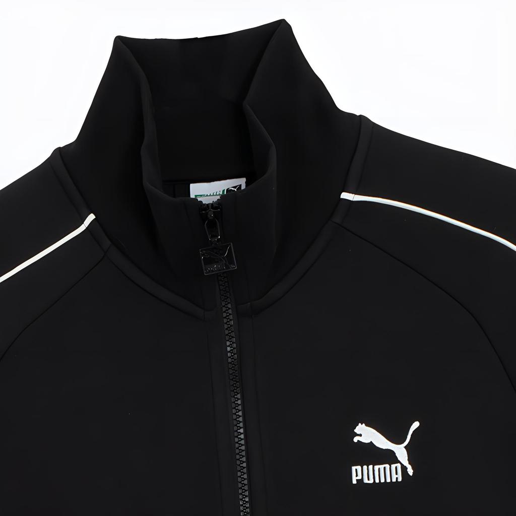 Puma Logo Outdoor Casual Sports Zip-Up Stand Collar Jacket Men Jacket Black 625515-01