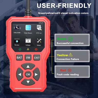 2.8Inch Screen Advanced Car Diagnostic Tool With 35000+ Code Library And Silicone Button Code Search For Quick Diagnosis