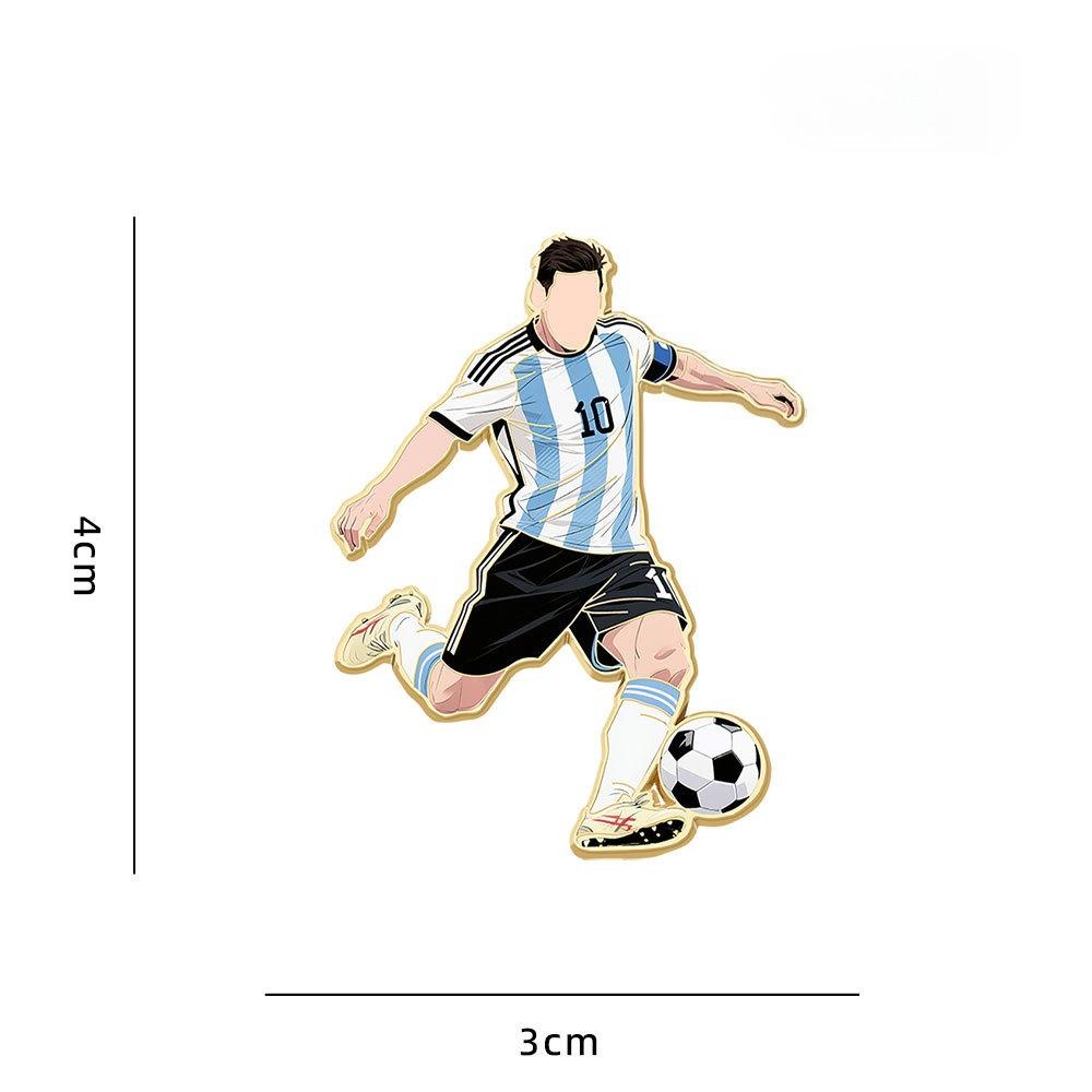 Football Enamel Pin, Soccer Brooch Set, Sport Metal Badge, Punk Lapel Pin, Backpack Jewelry, Fans Gift, Jersey Decor