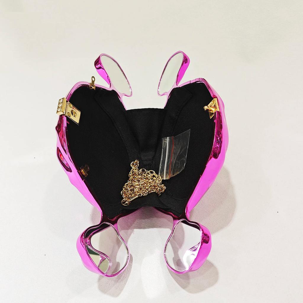 Candy Evening Bag Clutch Sparkling Fuchsia /Blue Wedding Party Handbags Pink/Orange Shoulder Purses Mini Bridal Prom Clutches