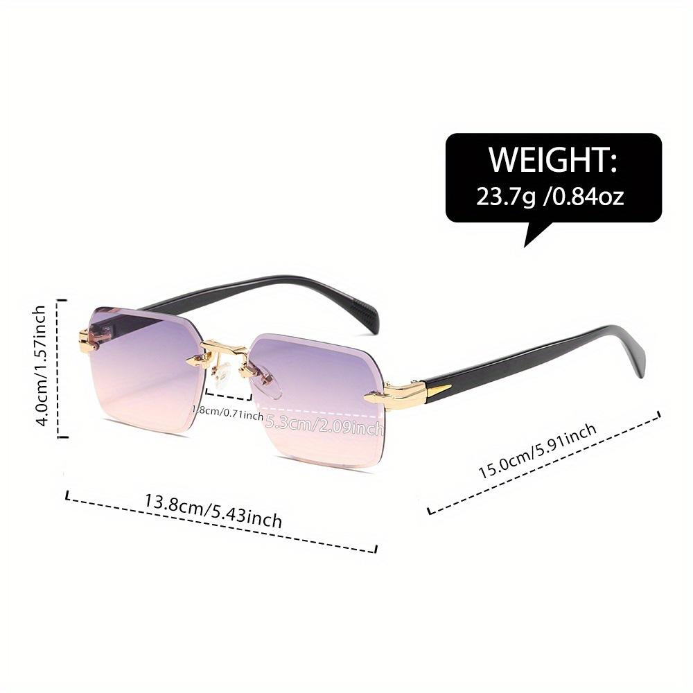 Classic Unisex Fashion Sunglasses Frameless Trendy Eyewear for Holiday Costume Suitable Best Gift for Festive Occasions