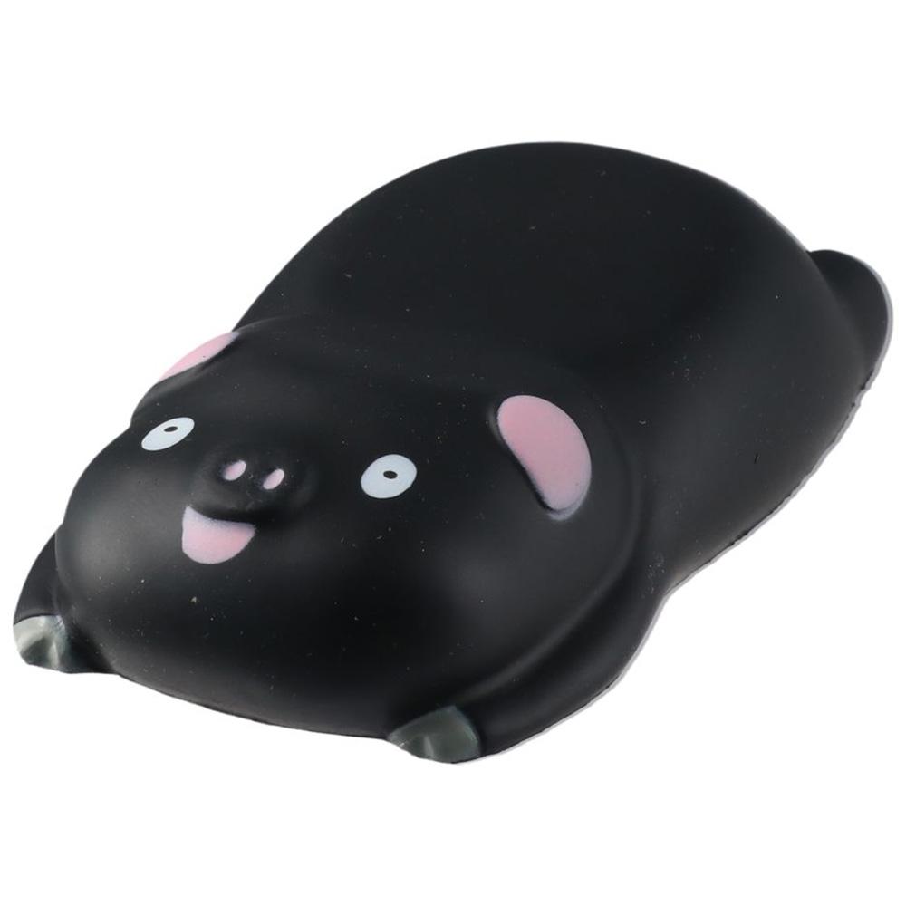 

2PCS Slow Rebound Small Wrist Rest Mouse Pad Memory Cotton Black Pig Mouse Pad Gift