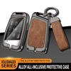 Nuova custodia in lega di zinco in pelle per chiave auto per VW Volkswagen Magotan Passat B8 Skoda Superb Kodiaq A7 Accessori per chiavi auto