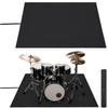 BQKOZFIN Drum Drum Rug for Reinforced 4mm Vibration and Black Mat, Anti-Vibration Percussion, 120x180cm, Thickness, Non-Slip, Absorbing, Soundproof,