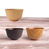 J-kitchens Miso Soup Bowls, Modern Wooden, Haban Pattern, Natural, Lacquer, and Dark Brown, Set of 3, 11.5cm x 6.6cm, Current Model