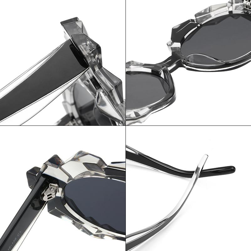 Irregular Plastic Frame Pink Lens Myopia Sunglasses With Degree Polarized Sun Glasses For Women Prescription 0 -0.5 -0.75 To -6