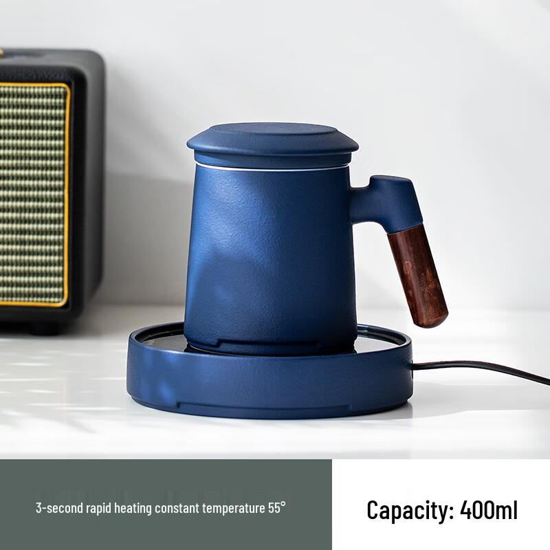 

Chaxun Muyu II Ceramic Tea Infuser Cup & Warmer Set