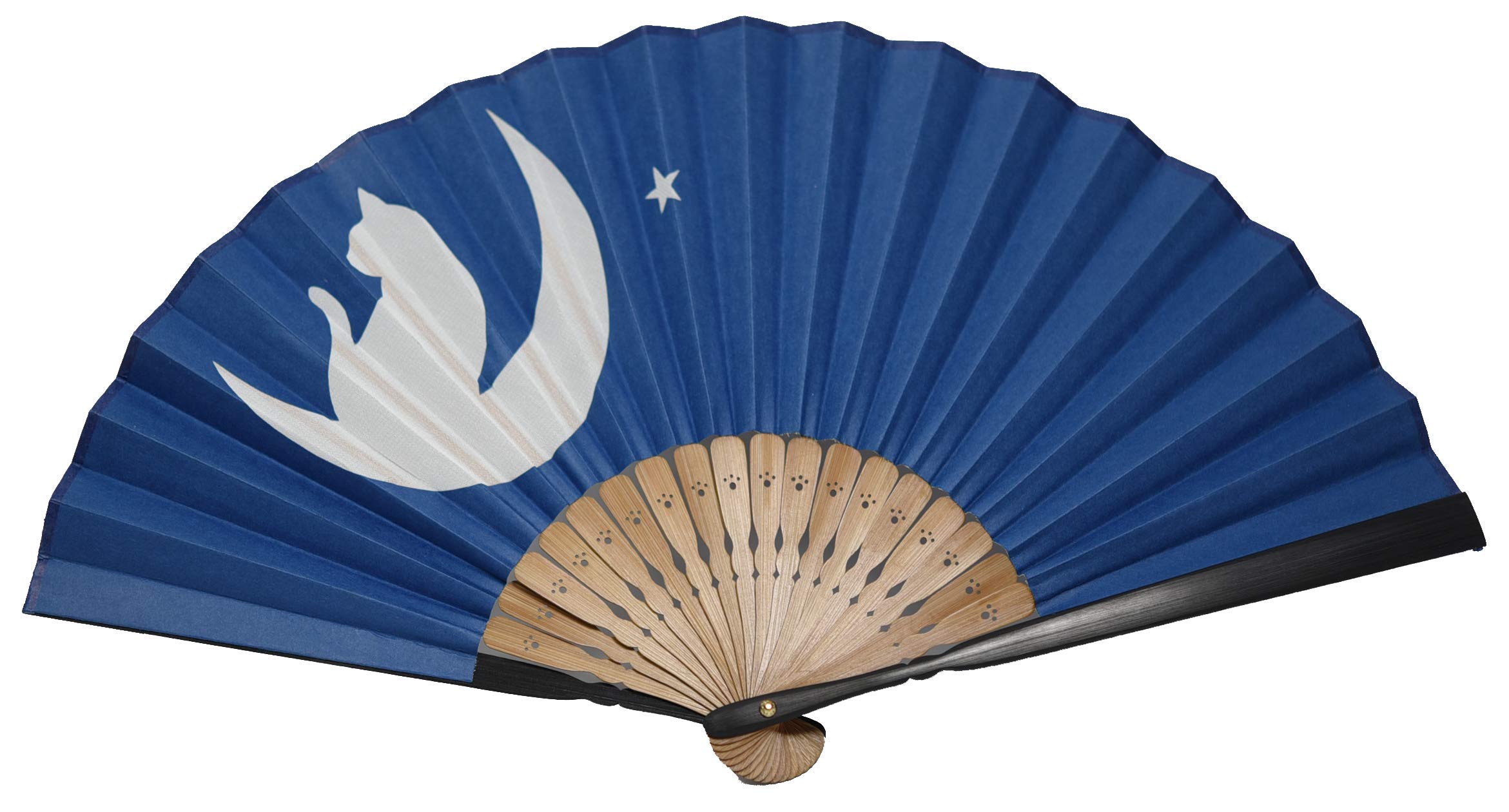 

Складной веер с кошкой из бумаги васи с ажурным узором, идеально подходит для жары, день рождения [0-STYLE.cravat] Дизайн, Дизайн, Стильный, Унисекс, Деловой,