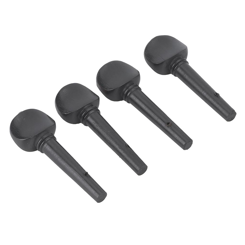 4 Pcs Quality Violin Strings Shaft Tuning Pegs Accessories Ebony Solid Wood(for 1 4 Violin)