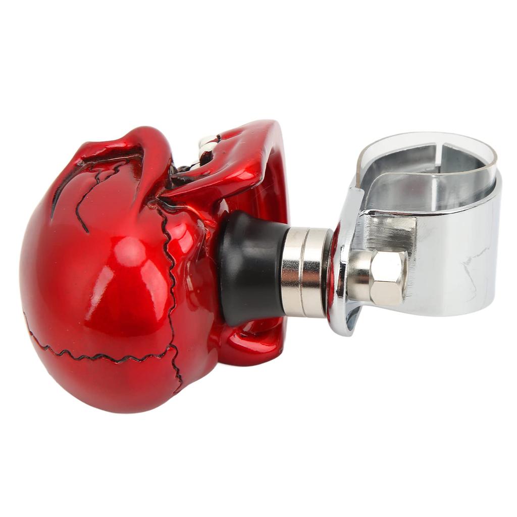 Skull Steering Wheel Knob Spinner Swisside Power Handle for Car Truck Tractor Boat (Red)