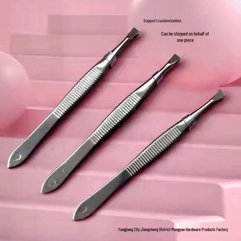 

Stainless Steel Slanted Eyebrow Tweezers for Precision Plucking & Trimming