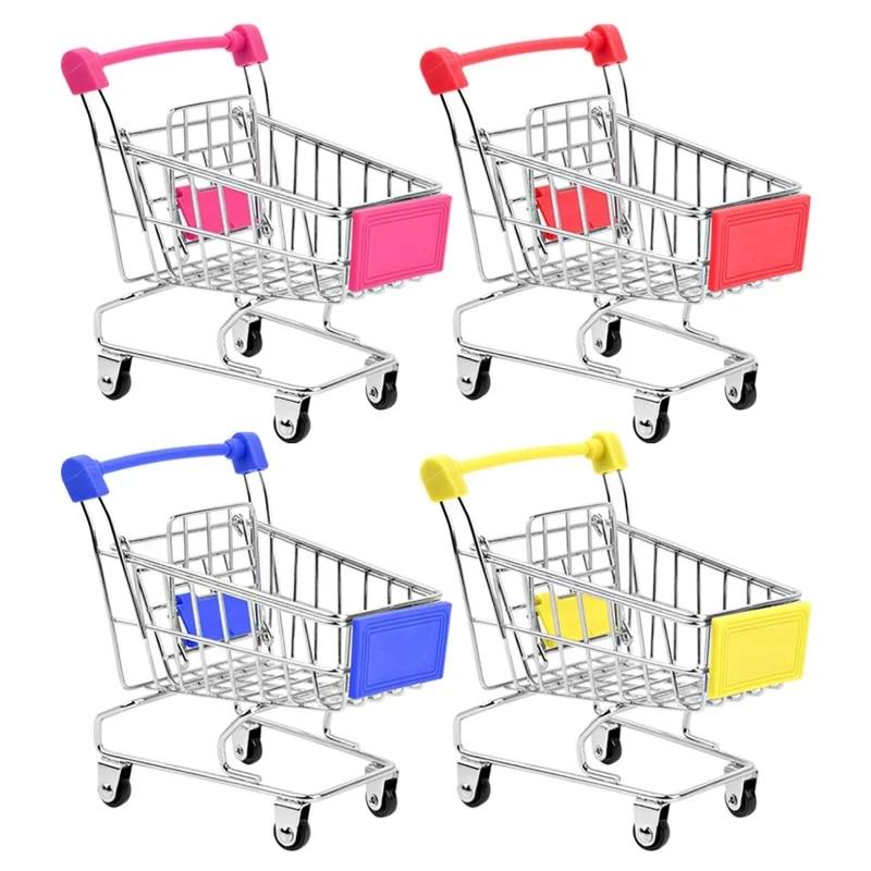 

Simulation Of Children s Toy Small Shopping Cart Supermarket Toys Children s Toys Shopping Cart Creative Metal Model Figurine 11x8.5x12cm темно-синього кольору