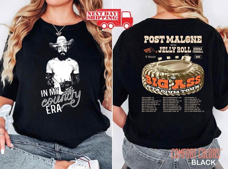 Post Malone Big Ass Tour Shirt 2025 Concert Dates Malone Rap Music Unisex T-Shirt XXXL