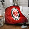 Flaming Heart Frankfurt Emblem Flannel Blanket, Soft Polyester, Modern Design, All-Season for Camping, Travel, Gifts for holidays or birthdays