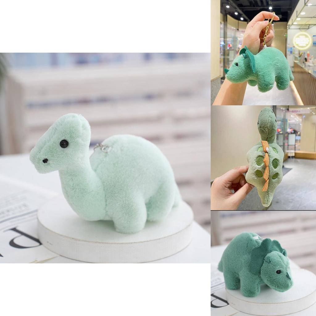 Adorable 2024 Dinosaur Plush Keychain Cute Pp Cotton Bag Car Chain Decoration