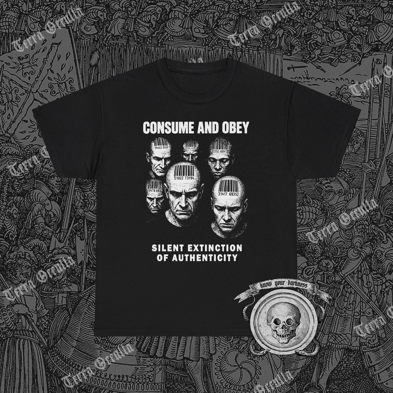 Consume and Obey Shirt, Anti Consumerism, Anti Capitalism L
