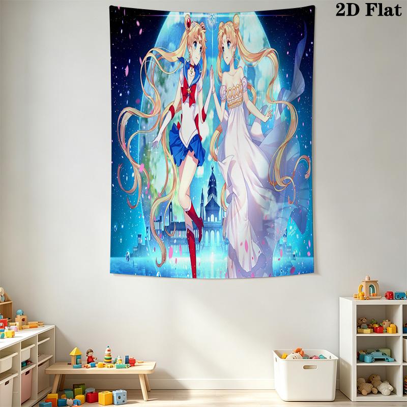 Sailor Moon Guardians Harmony Tapestry Wallmounted Fashion Print Background Cloth Atmospheric Background Cloth Christmas Gift
