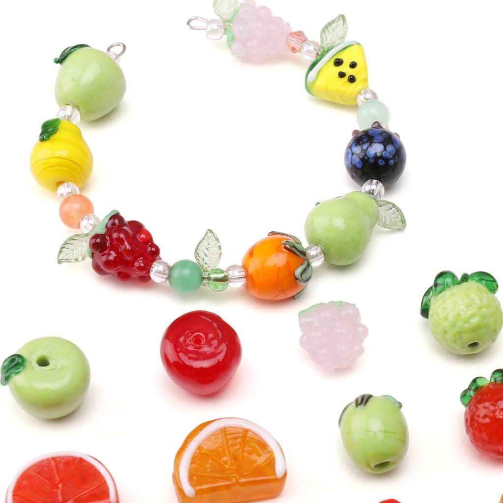 Glass Beads Fruit Charm For DIY Necklace Bracelet Earrings Jewelry Making Craft Accessories