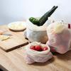Reusable with Drawstring Cotton Fruit and Vegetable Storage Mesh Bags Washable Storage Bag