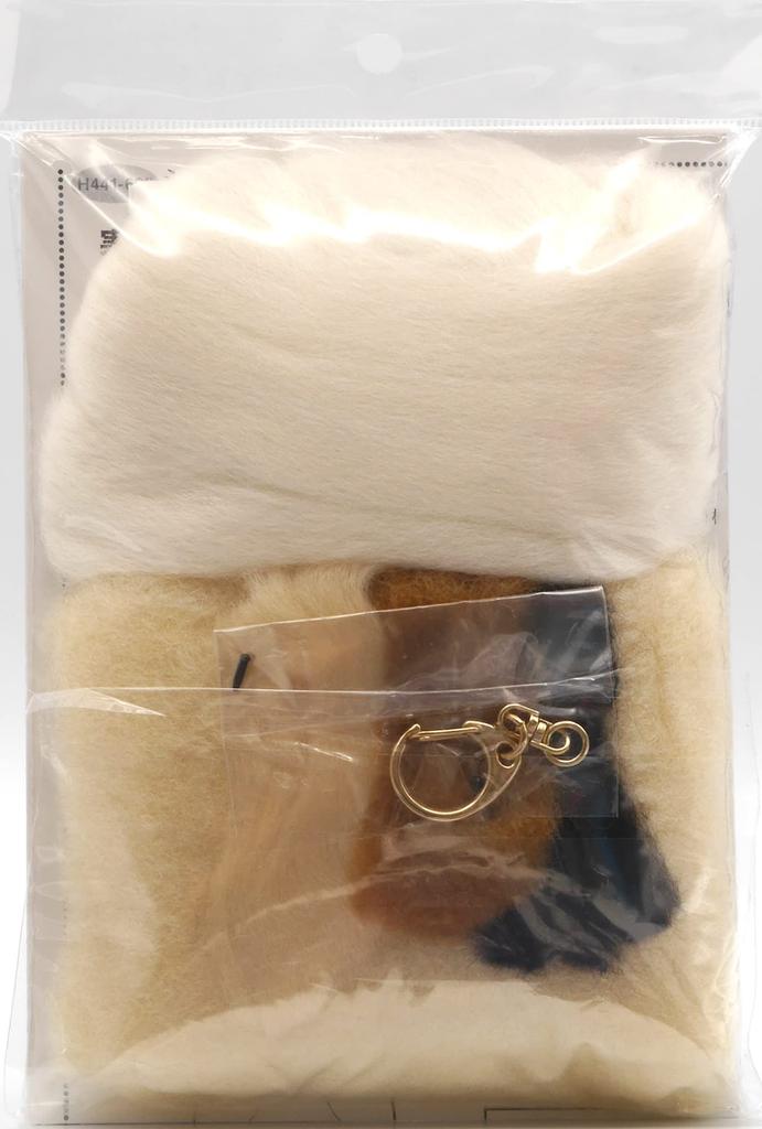 Hamanaka Felt Animal and Snack Mascots Made with Felted Polar Bear and H Kit Wool, Croissant, 441-605