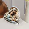 Nativity Scene Ornaments, Floral Accents, Keepsake The Birth of Jesus Decor, Religious Gift for Family Friends and Christian, Nurseries, Home Desk Li