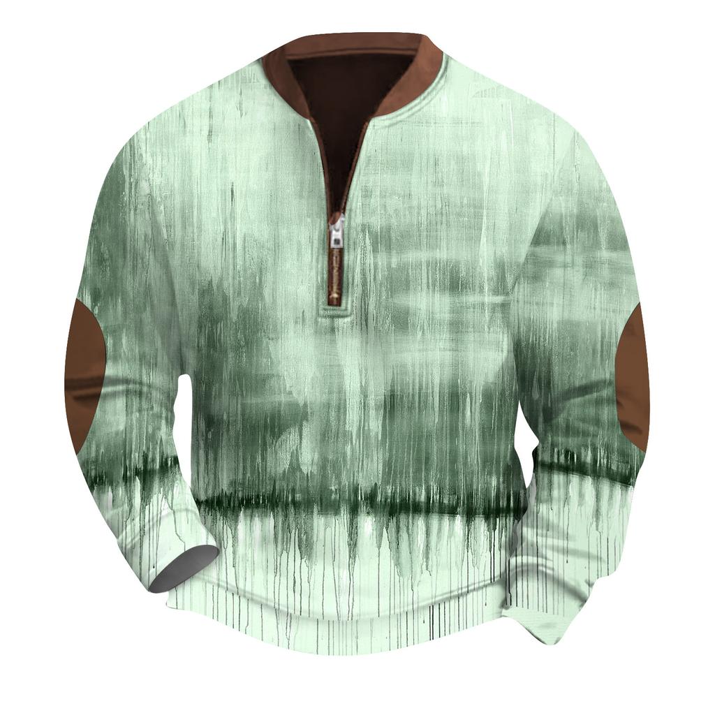 Men's Retro Casual Gradient Printed Sweatshirt