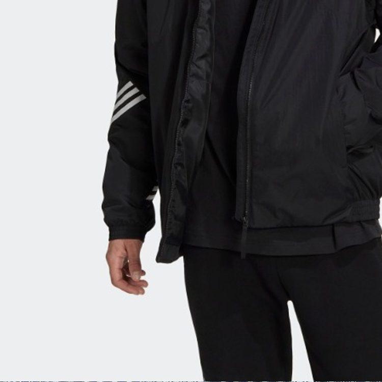 adidas Puffer Jackets Men's Black Hooded Moderate Other HG6010