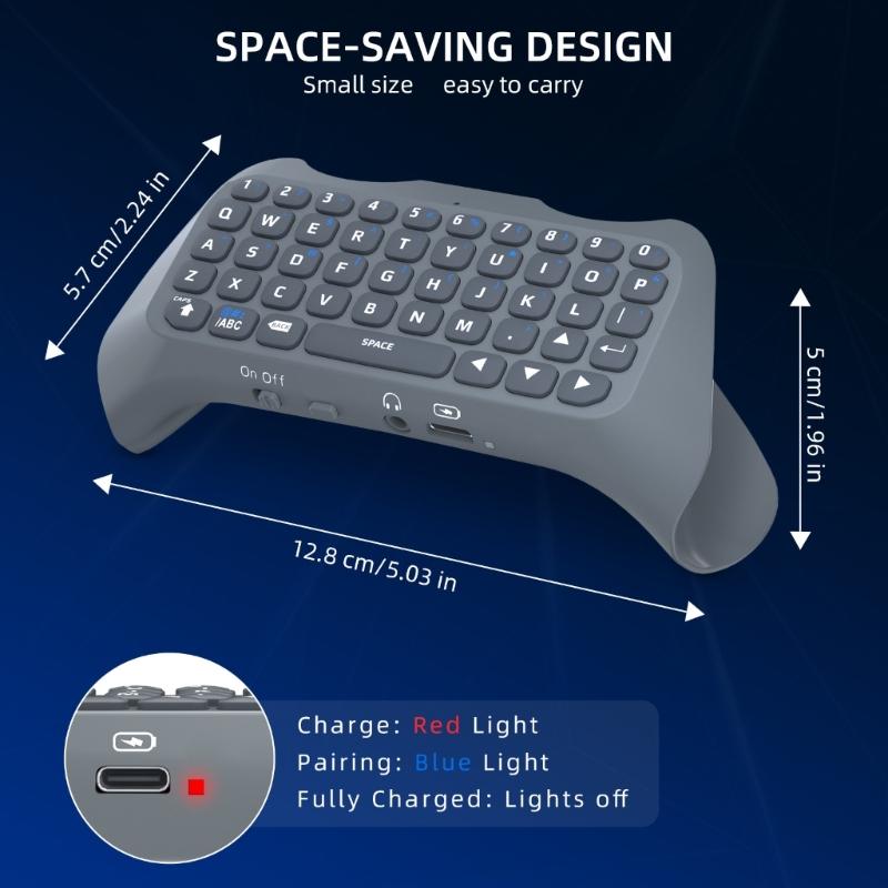 Voice Chat Board Wireless Controller Keyboard for Game Console Bluetooth-compatible Chatpad for Gaming Live Chat