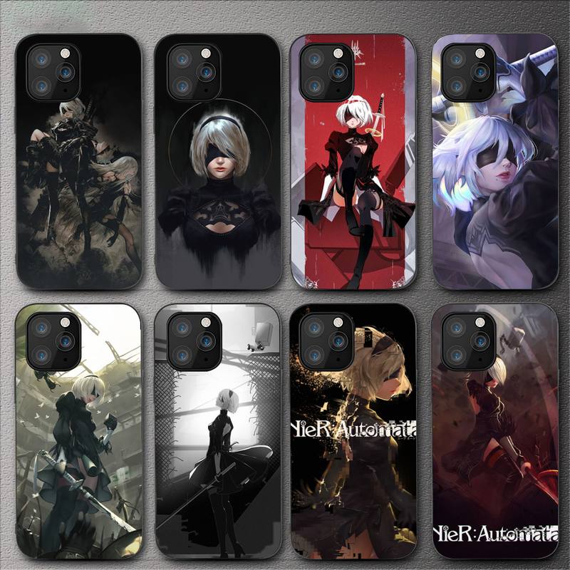 Nier Automata 2b Girl Fashion Black For iPhone Samsung Galaxy Redmi Note S 17 16 15 14 13 20 24 25 54 Pro Max Ultra Fe Air Cover Poco