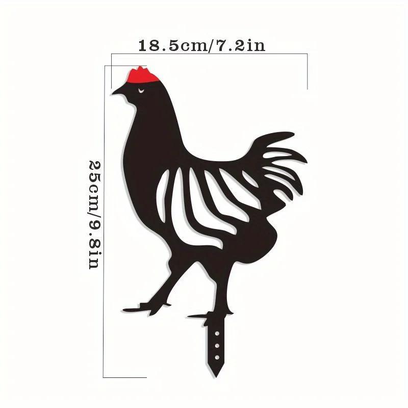 

Цельная металлическая садовая статуя для рукоделия - Декоративные украшения для двора | Художественная скульптура петуха и курицы из железа для украшения двора бежевый