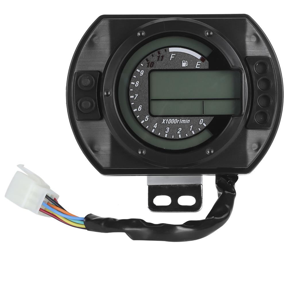 DC12V 0?199 km/h(Meilen) LCD Universeller Digitaler Kilometerzähler Tacho Drehzahlmesser Motorrad Instrument